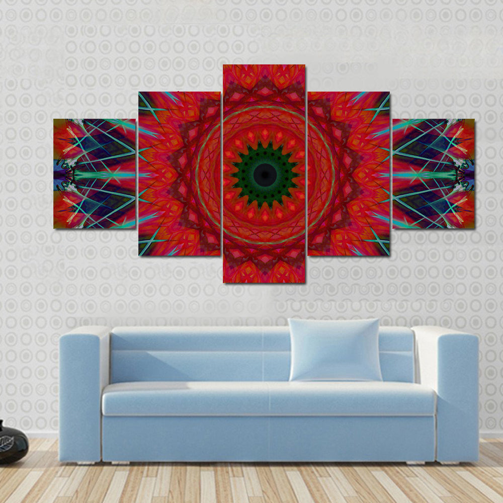 Lotus Blossom Mandala Canvas Wall Art