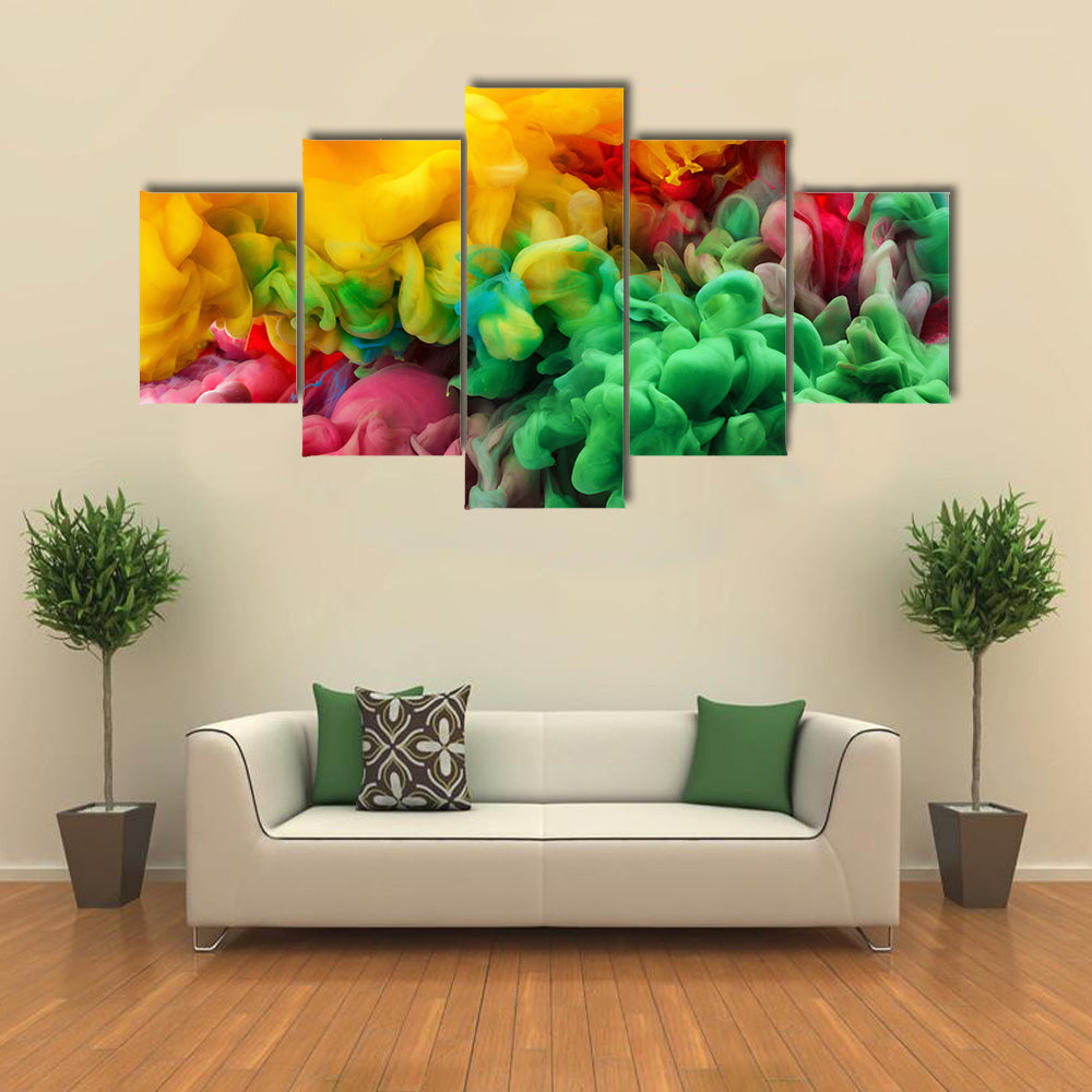 Colorful Acrylic Ink Canvas Wall Art