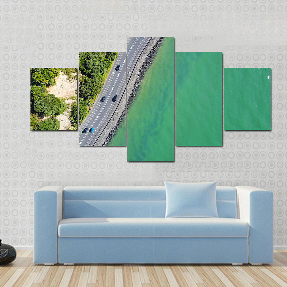 Coastal Road in Auckland Canvas Wall Art
