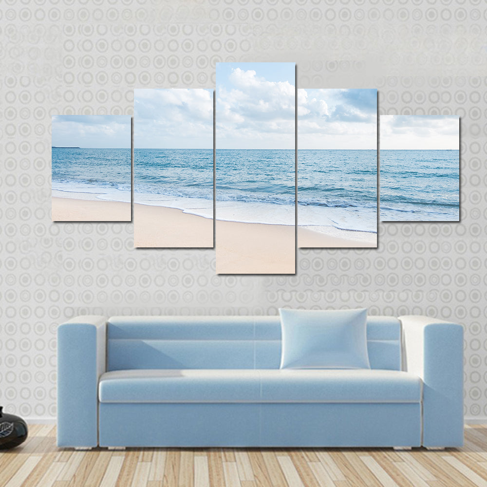White Sand Beach Canvas Wall Art