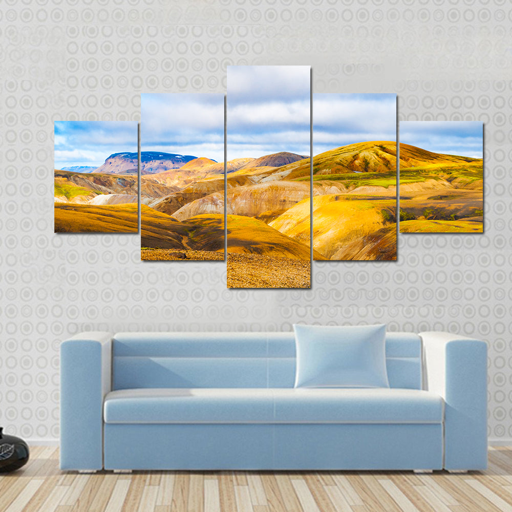 Mountains Of The Fjallabak Nature Reserve In Iceland Canvas Wall Art