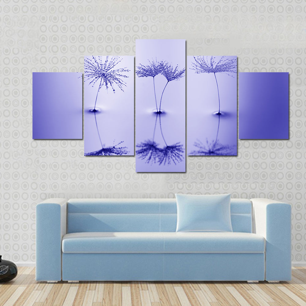 Dandelion Seeds on Water Canvas Wall Art