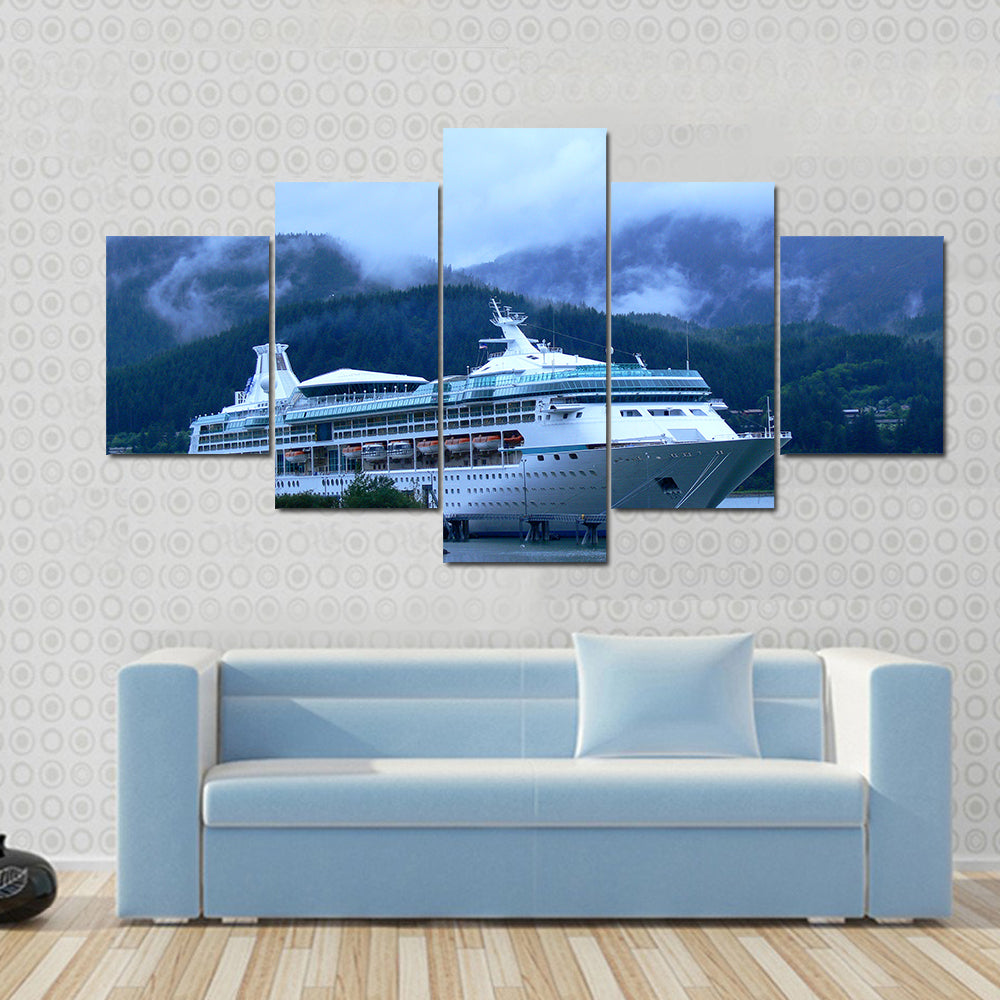 Cruise Ship in Alaska Canvas Wall Art