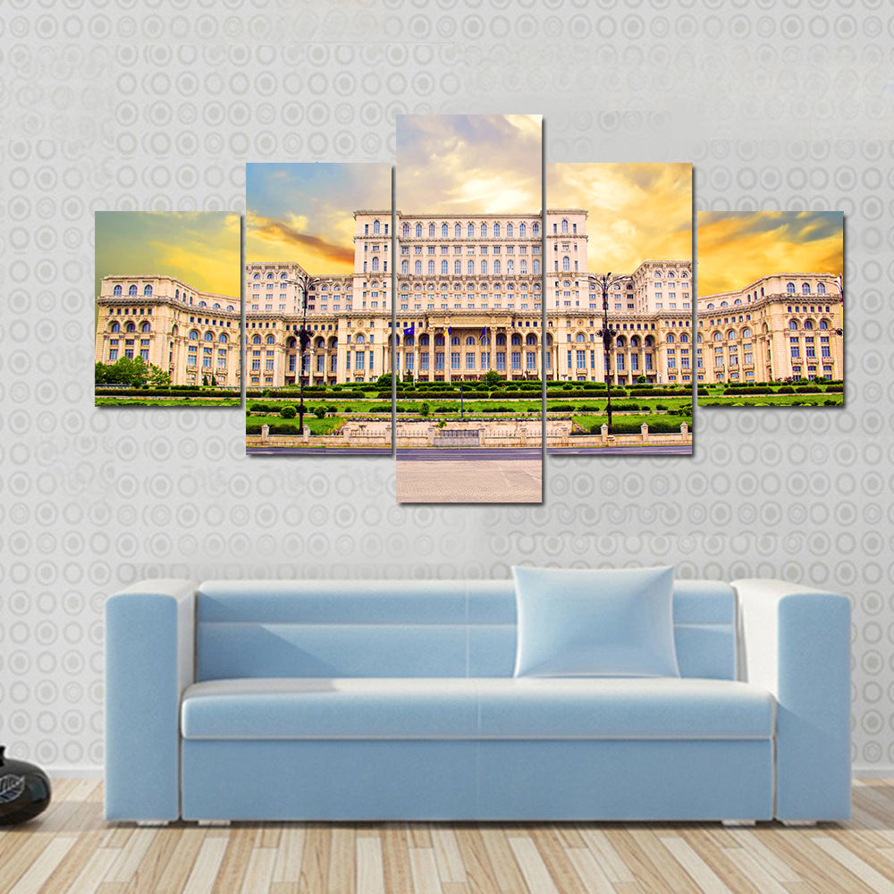 Palace of Parliament, Bucharest Canvas Wall Art