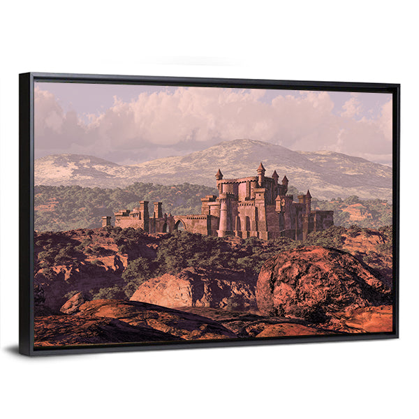 Medieval Castle Fortress Canvas Wall Art