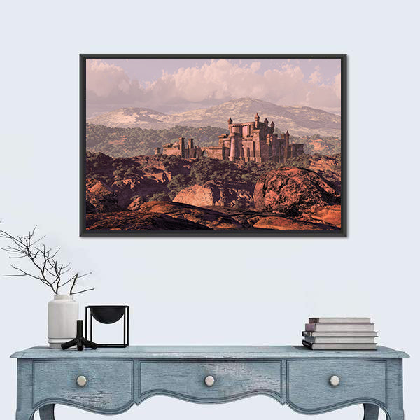 Medieval Castle Fortress Canvas Wall Art