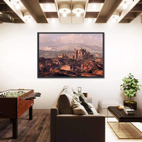Medieval Castle Fortress Canvas Wall Art