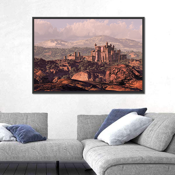 Medieval Castle Fortress Canvas Wall Art