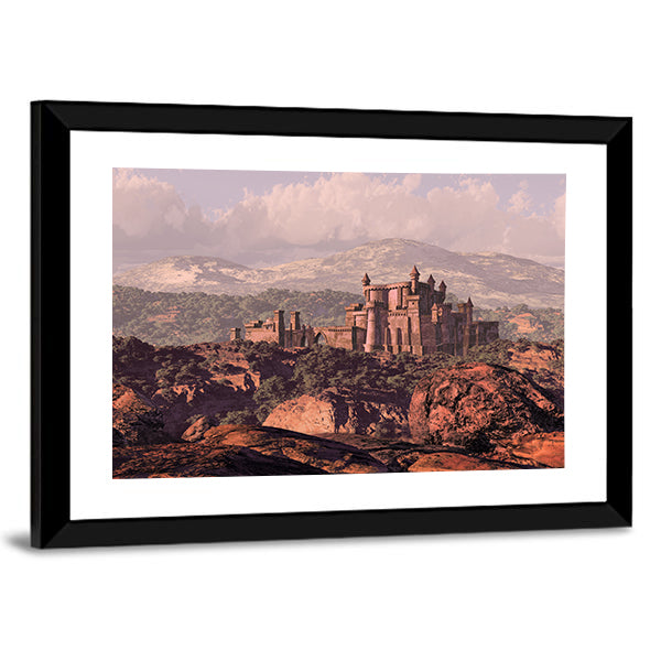 Medieval Castle Fortress Canvas Wall Art