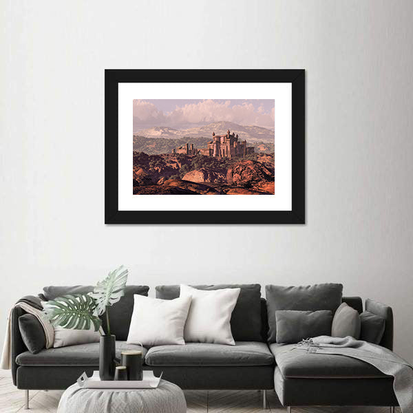 Medieval Castle Fortress Canvas Wall Art