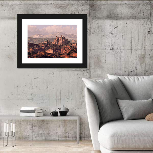 Medieval Castle Fortress Canvas Wall Art
