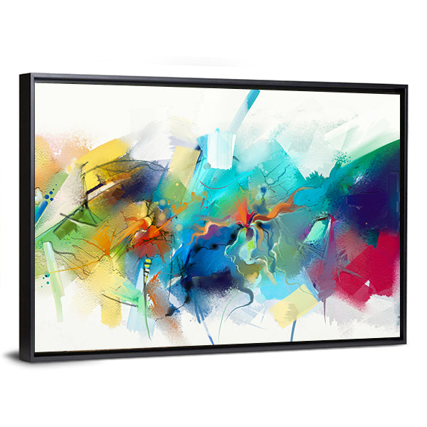 Hand-drawn Abstract Brushstrokes Canvas Wall Art
