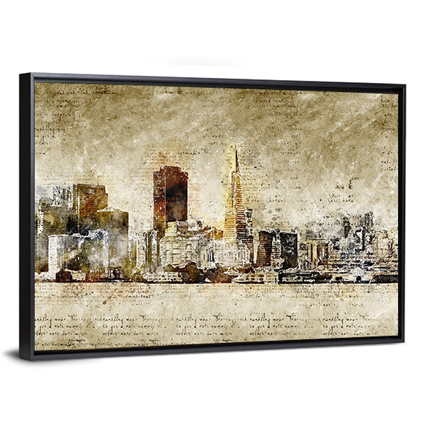 Skyline Of San Francisco Canvas Wall Art