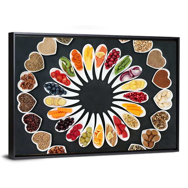 Food For A Healthy Heart Canvas Wall Art