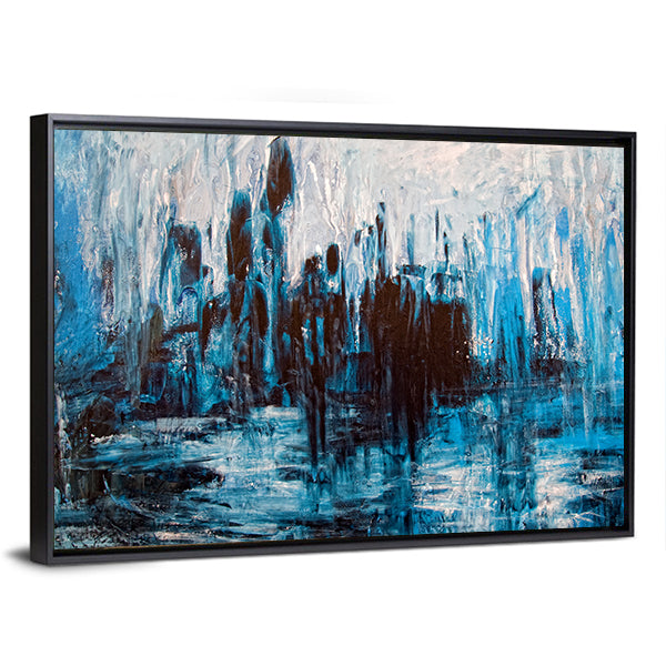 Messy Grunge Abstract Canvas Wall Art
