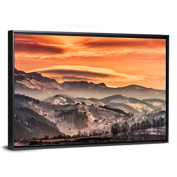 Mountain Landscape Pestera In Romania Canvas Wall Art