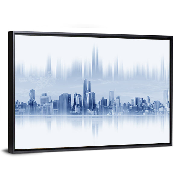City Network Connection Canvas Wall Art