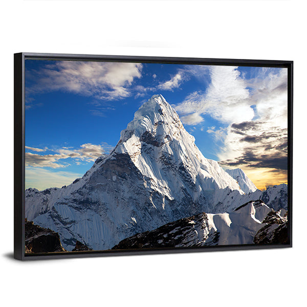 Evening View Of Ama Dablam In Nepal Canvas Wall Art
