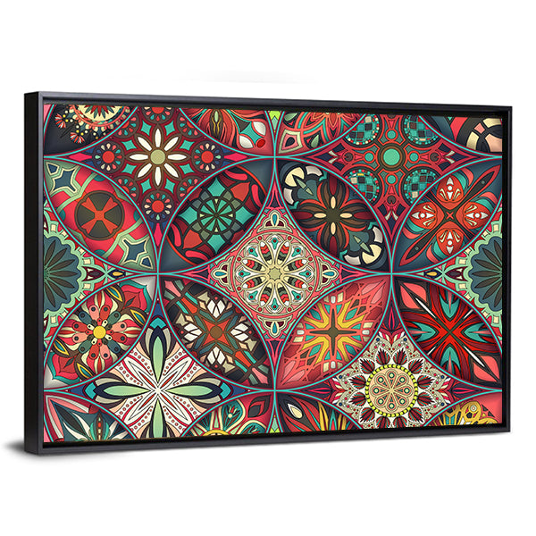 Vintage Mandala Elements Canvas Wall Art