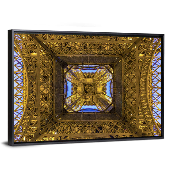 Internal Structure of the Eiffel Tower, Paris Canvas Wall Art
