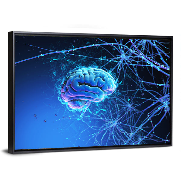 3D Human Brain Canvas Wall Art