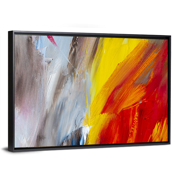 Textured Multicolored Abstract Painting Canvas Wall Art