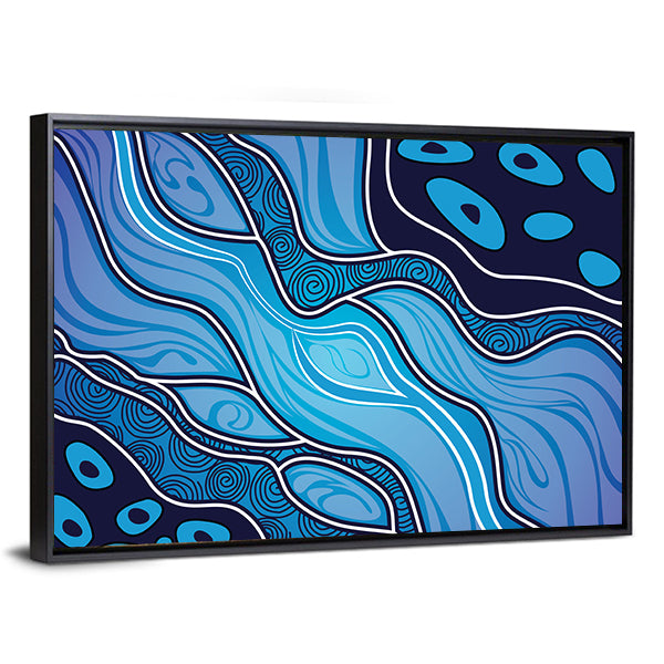 Aboriginal River Abstract Canvas Wall Art