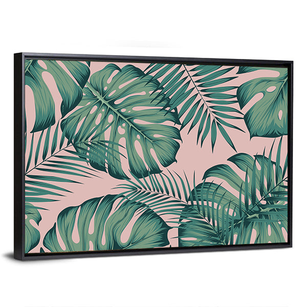 Areca Palm Leaf Design Canvas Wall Art