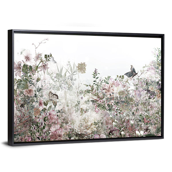 Watercolor Spring Flowers Canvas Wall Art