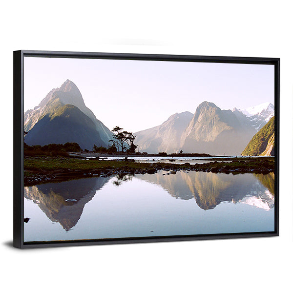Milford Sound Early Morning Reflection Canvas Wall Art