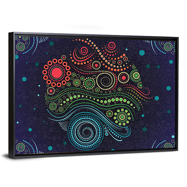 Colorful Aboriginal Dot Canvas Wall Art