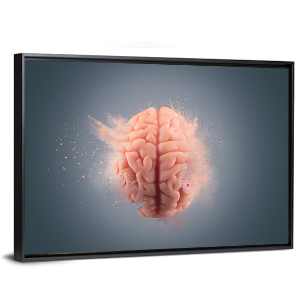 Floating Human Brain Canvas Wall Art