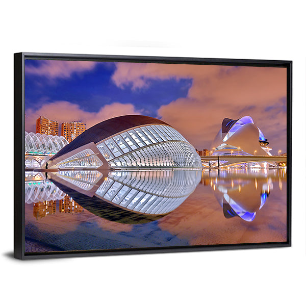 City of Arts and Sciences at Dusk Canvas Wall Art