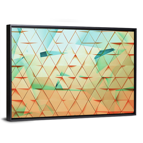 Polygonal Triangle Tessellation Canvas Wall Art