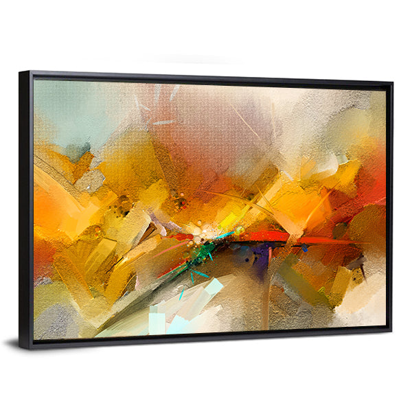 Hand-drawn Brushstroke Abstract Landscape Canvas Wall Art