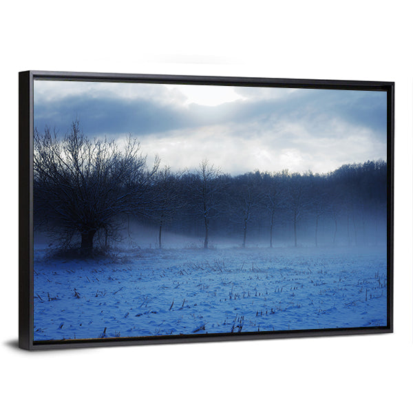 Italian Countryside in Winter Canvas Wall Art