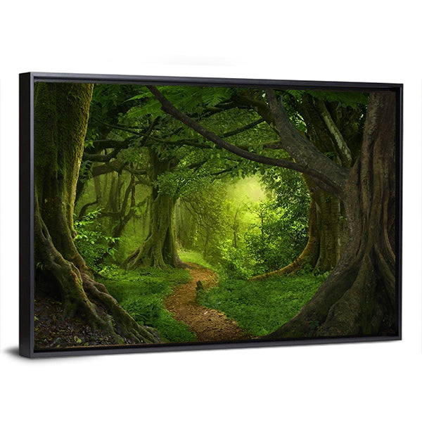 Deep Jungle Path in Southeast Asia Canvas Wall Art