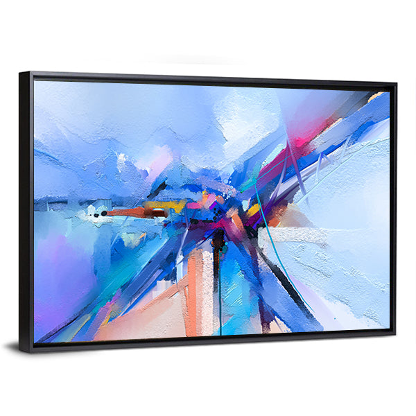 Hand-drawn Brush Stroke Abstract Canvas Wall Art