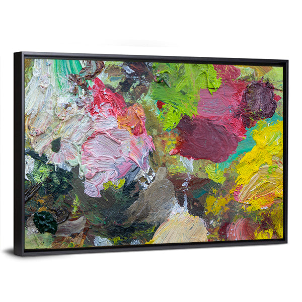 Art Palette Close Up Canvas Wall Art