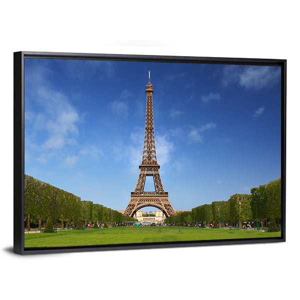 Eiffel Tower in Paris on a Sunny Spring Day Canvas Wall Art