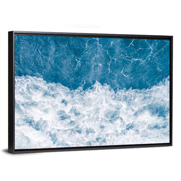 Pale Blue Sea Wave Canvas Wall Art