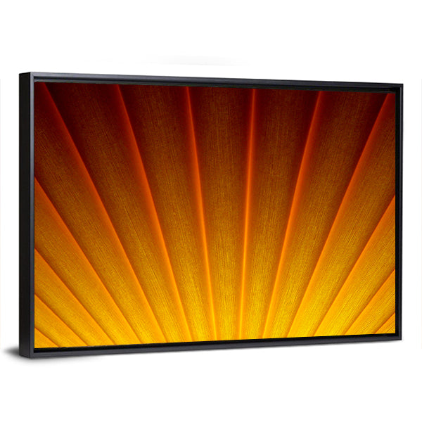Golden Sunburst Abstract Canvas Wall Art