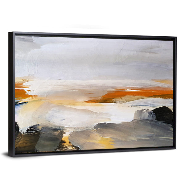 Hand Drawn Lake Canvas Wall Art