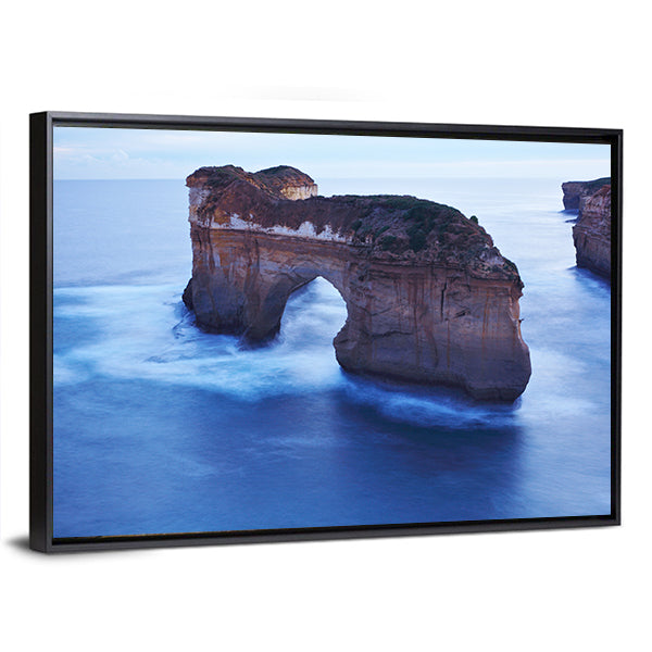 Misty Sea Arch and Limestone Cliffs Canvas Wall Art