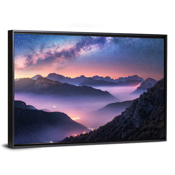 Milky Way Over Passo Giau, Dolomites Canvas Wall Art