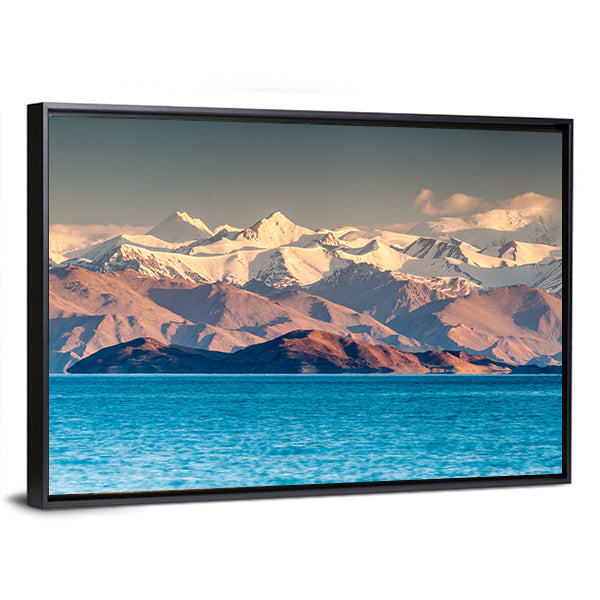 Scenic Karakul Lake In Pamir In Tajikistan Canvas Wall Art