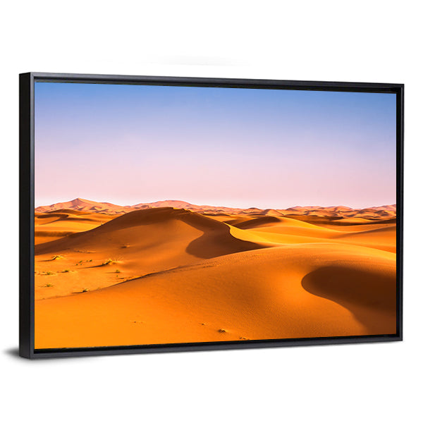 Sahara Sand Dunes at Golden Hour Canvas Wall Art