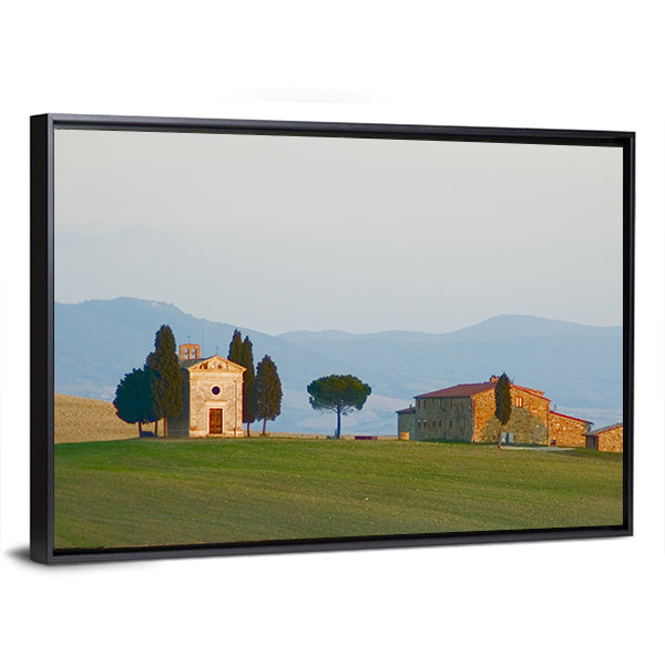 Tuscan Landscape with Cypress Trees Canvas Wall Art