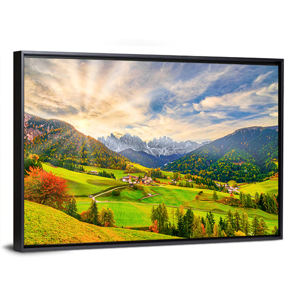 Santa Maddalena at Sunrise Canvas Wall Art