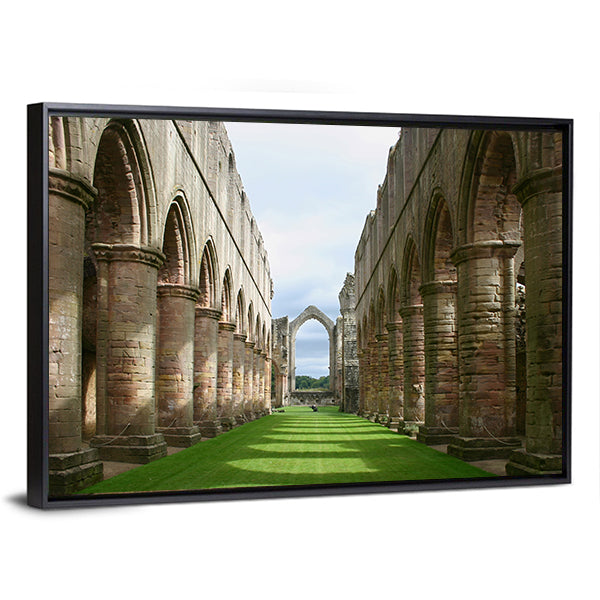 Ruins of Fountains Abbey Canvas Wall Art